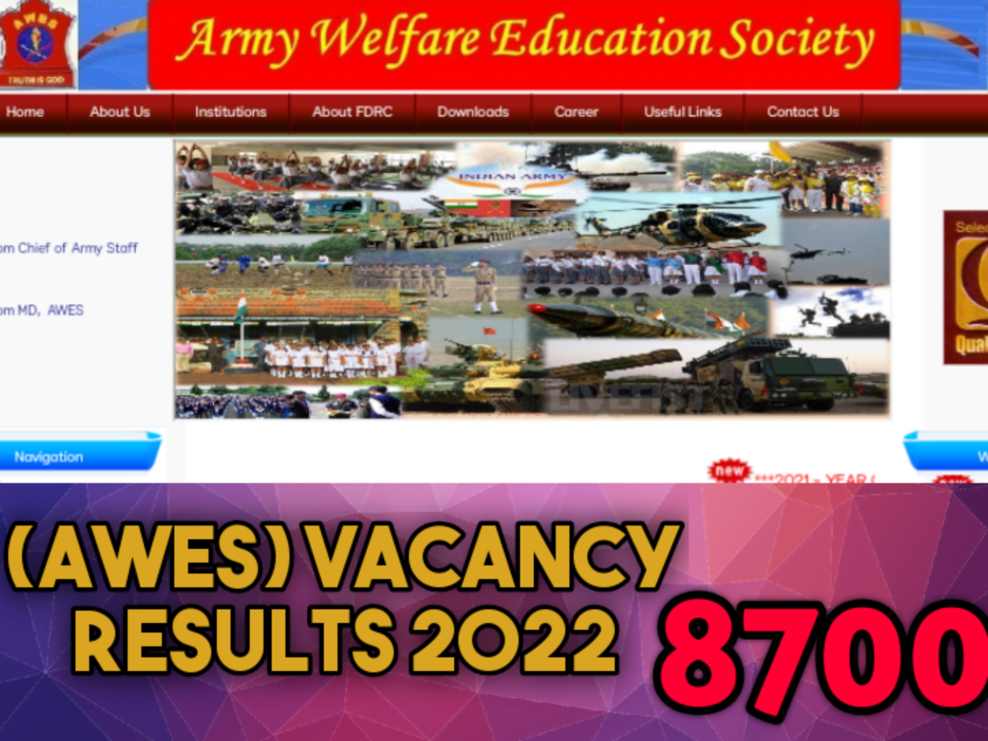 AWES Vacancy Results 2022
