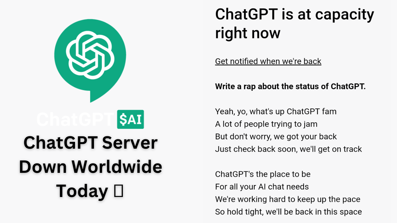ChatGPT Server Down Worldwide Today