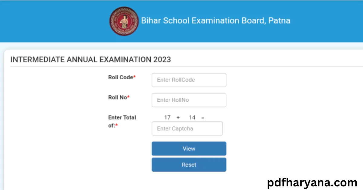 Bihar Board 12th Class Result 2023 Check Now Office Website pdfharyana